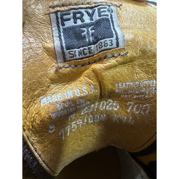 Frye Y2k Combat Lace-Up Boot, Sabrina 6G Brown w/ Pink Ribbon Laces Size 8 - Picture 14 of 16